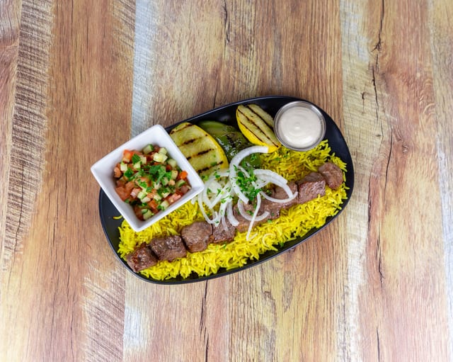 Lamb shish kabab.