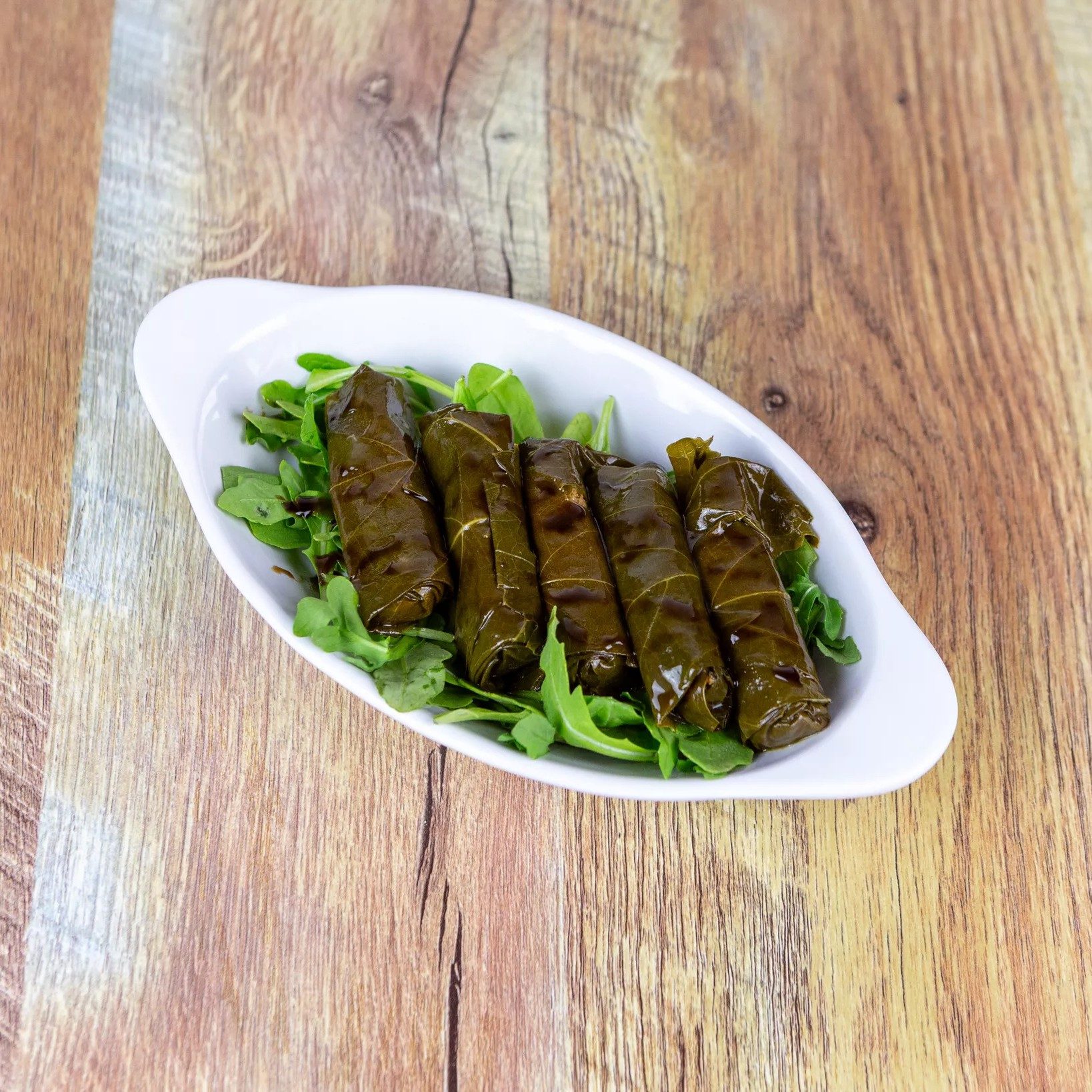 Stuffed grape leaves.